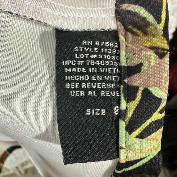 SLNY Woman’s Sleeveless Multicolor Midi Floral Print Dress - Picture 4 of 12